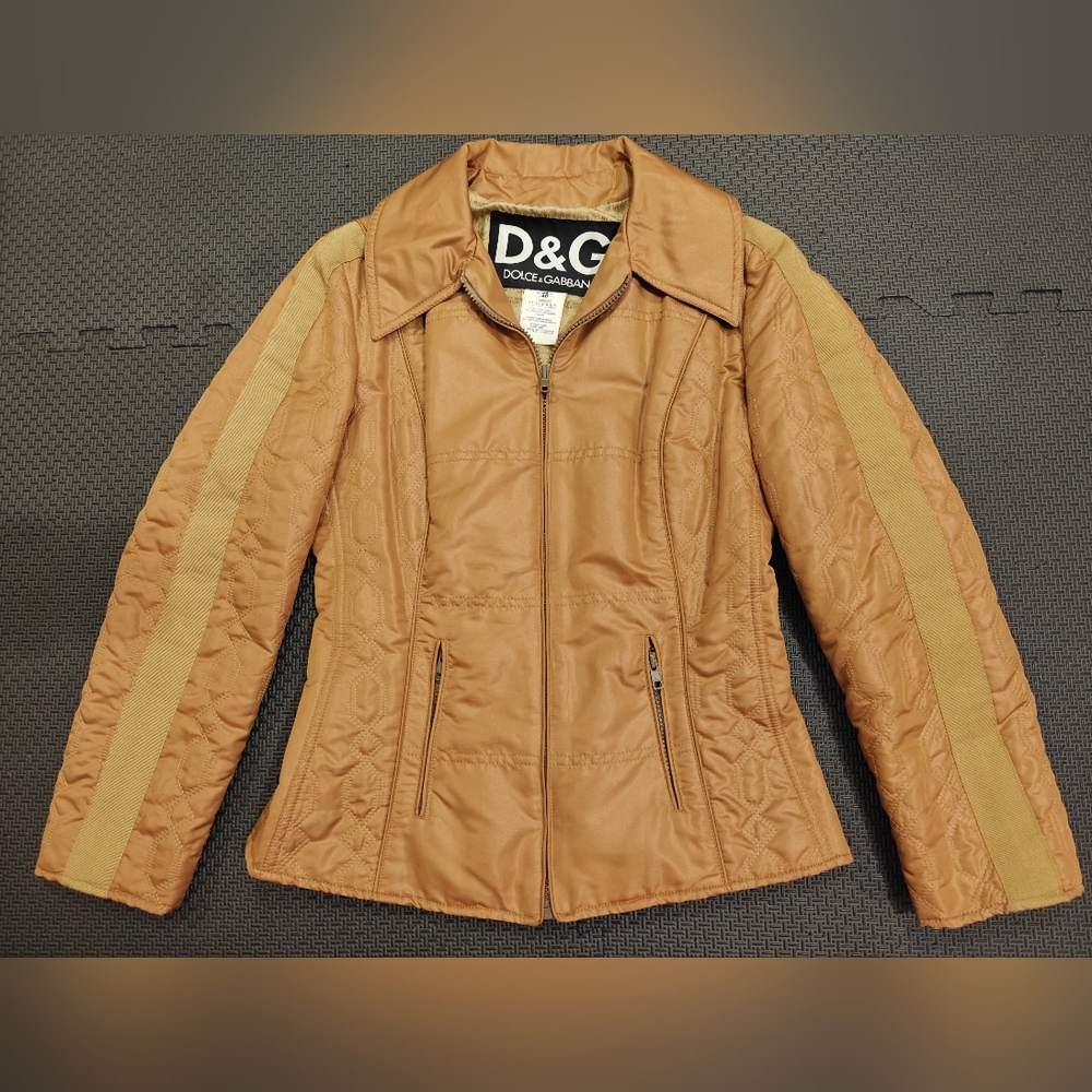 One of Kind D&G Quilting Tan Jacket